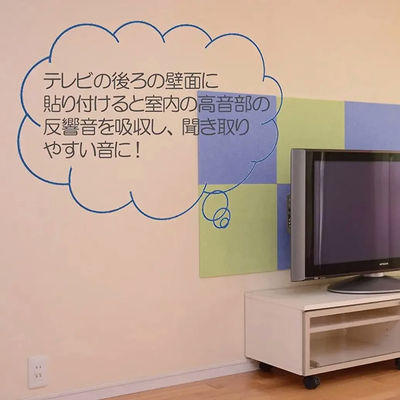 100%リサイクル素材で作られた環境に優しいインテリアのための音響壁パネル